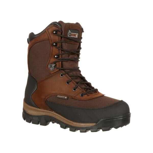 Rocky Core, Men's Waterproof Insulated Outdoor Boot, 13 W, Leather, Nylon, 8 in Height, Dark Brown FQ0004753 - main